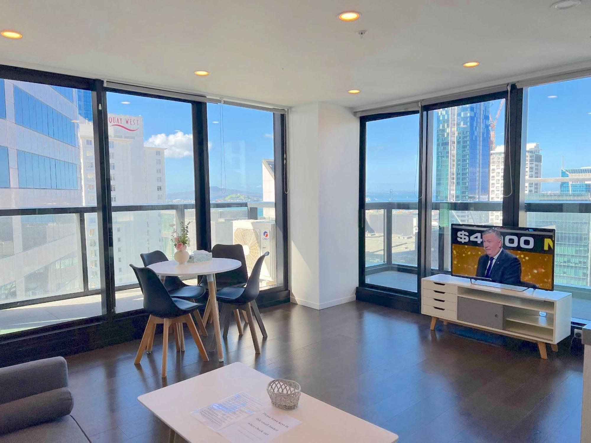 Gorgeous Seaview 2 Bedroom Apartment In Auckland Cbd ภายนอก รูปภาพ